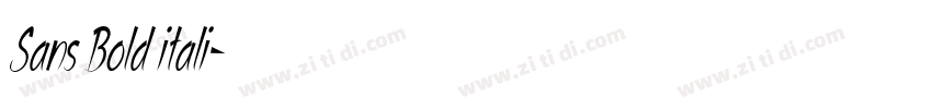 Sans Bold itali字体转换 Sans Bold itali字体转换